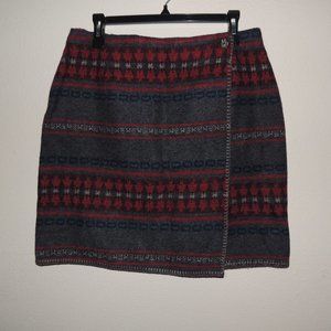 Anchor blue wool blend skirt